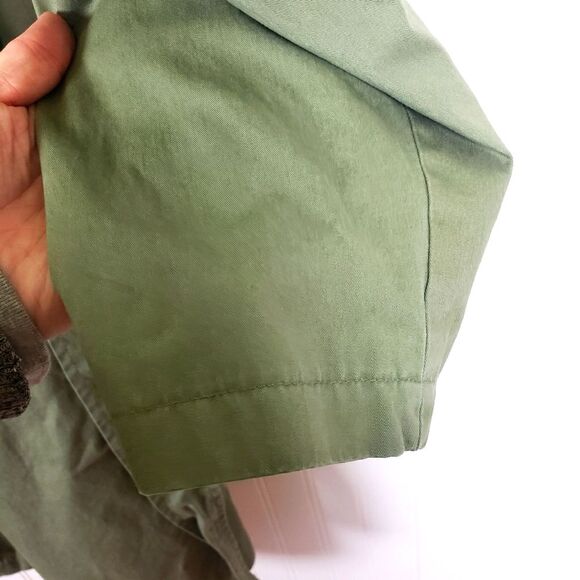 Women's American Eagle Olive Green Long Double Breasted Trench Coat Size XL - Picture 6 of 14